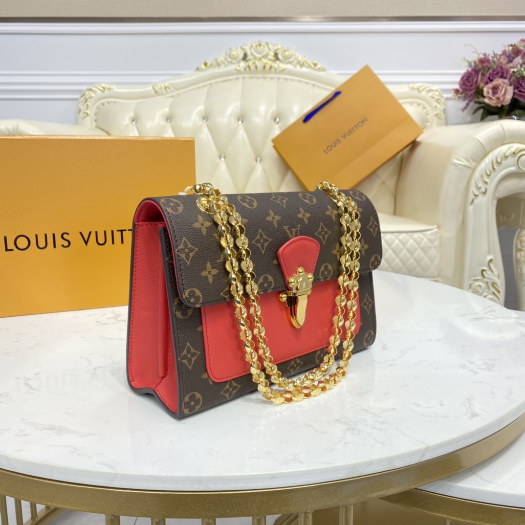 Louis Vuitton VICTOIRE Handbag Monogram M41731 Cerise Red